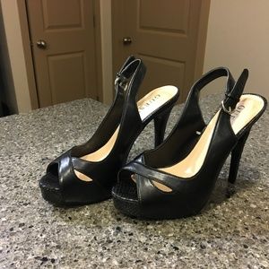 Guess black heels, size 7